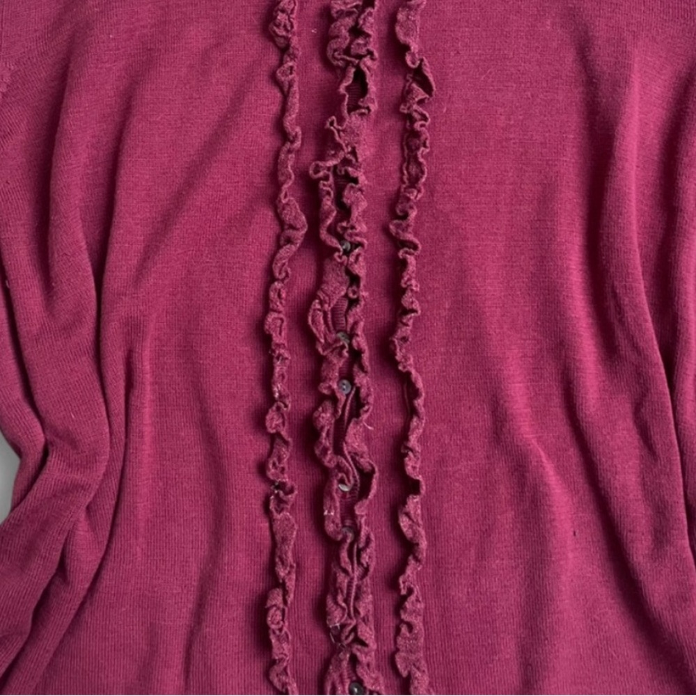 J. Jill- wine berry cardigan - Picture 3 of 4